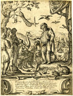 Frontispiece to Ogilby's edition of Aesop, engraved by Francis Clein, 1651