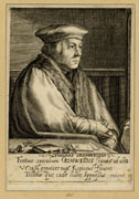 Portrait of Thomas Cromwell, after Holbein, from the Herwologia (1620)